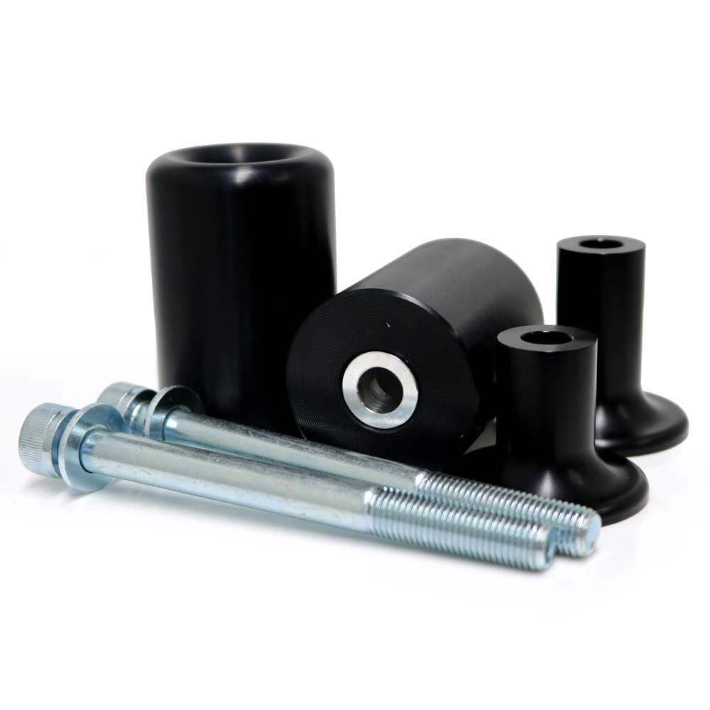 Shogun USA Made Kaw ZX6R ZX-6R ZX6RR ZX636 2013 2014 2015 2016 2017 2018 Black No Cut Frame Sliders Fits ABS & NON ABS Models - 