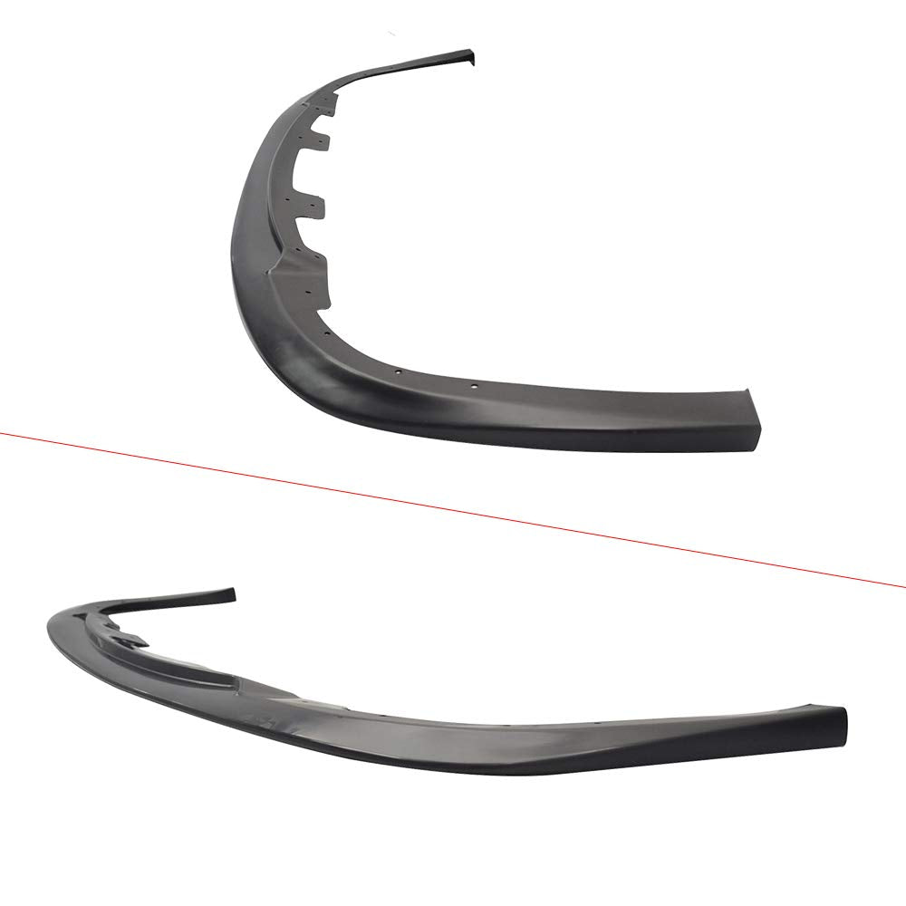 IKON MOTORSPORTS Front Bumper Lip for 2006-2007 Subaru Impreza WRX Sedan & Wagon, STI Style, Unpainted Black Polypropylene