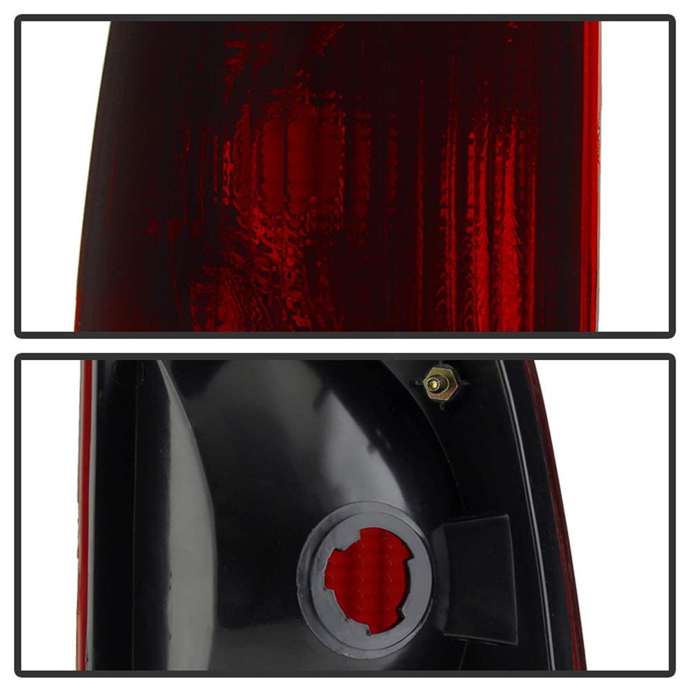 ACANII Red Smoke Tail Lights for 1997-2003 Ford F150, 1999-2007 F250 F350 SuperDuty, Model SUVELAM