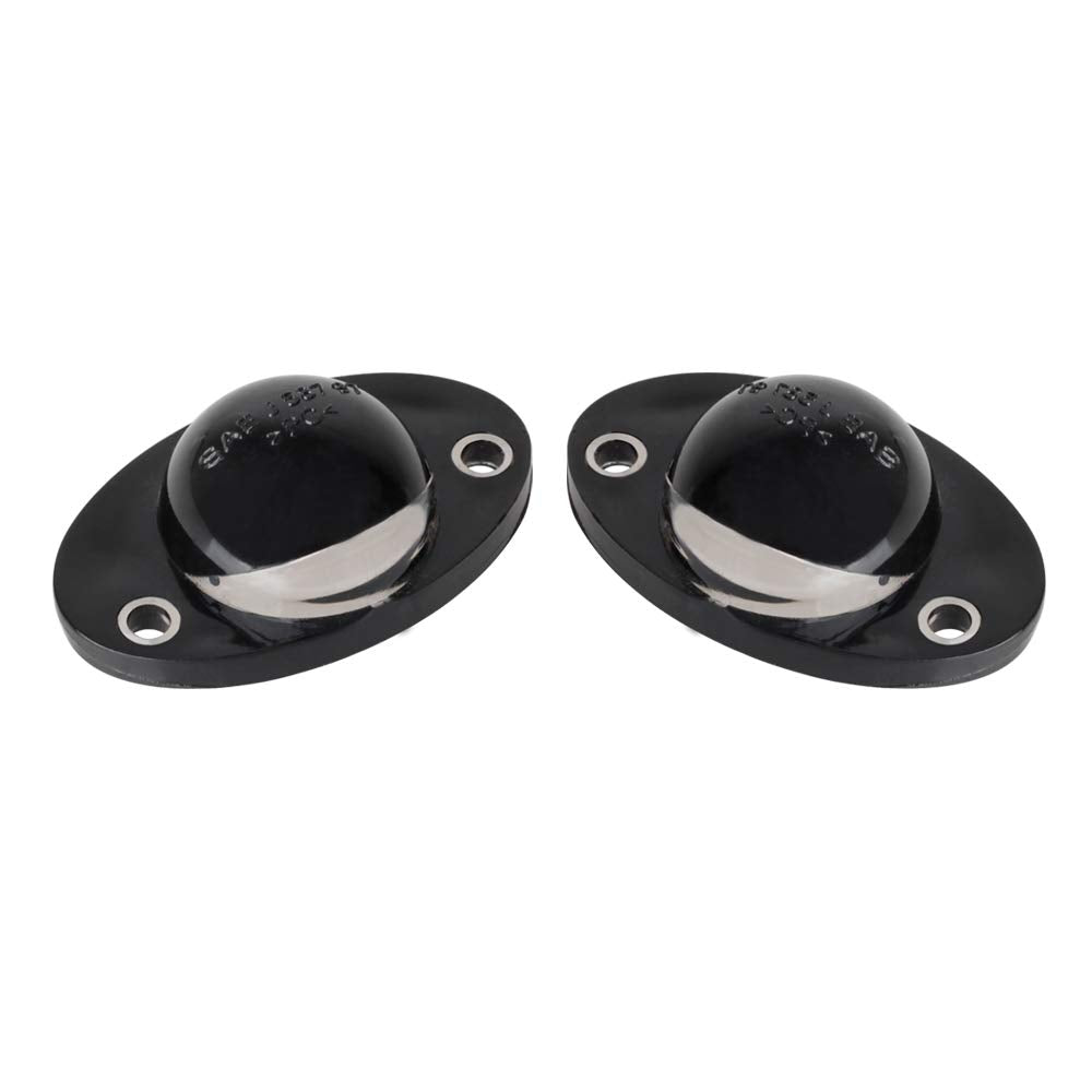 Hercoo License Plate Lights Lamp Lens Left Right Hand Black Housing Compatible With 1994-2002 Dodge Ram 1500 2500 3500 Pickup Tr