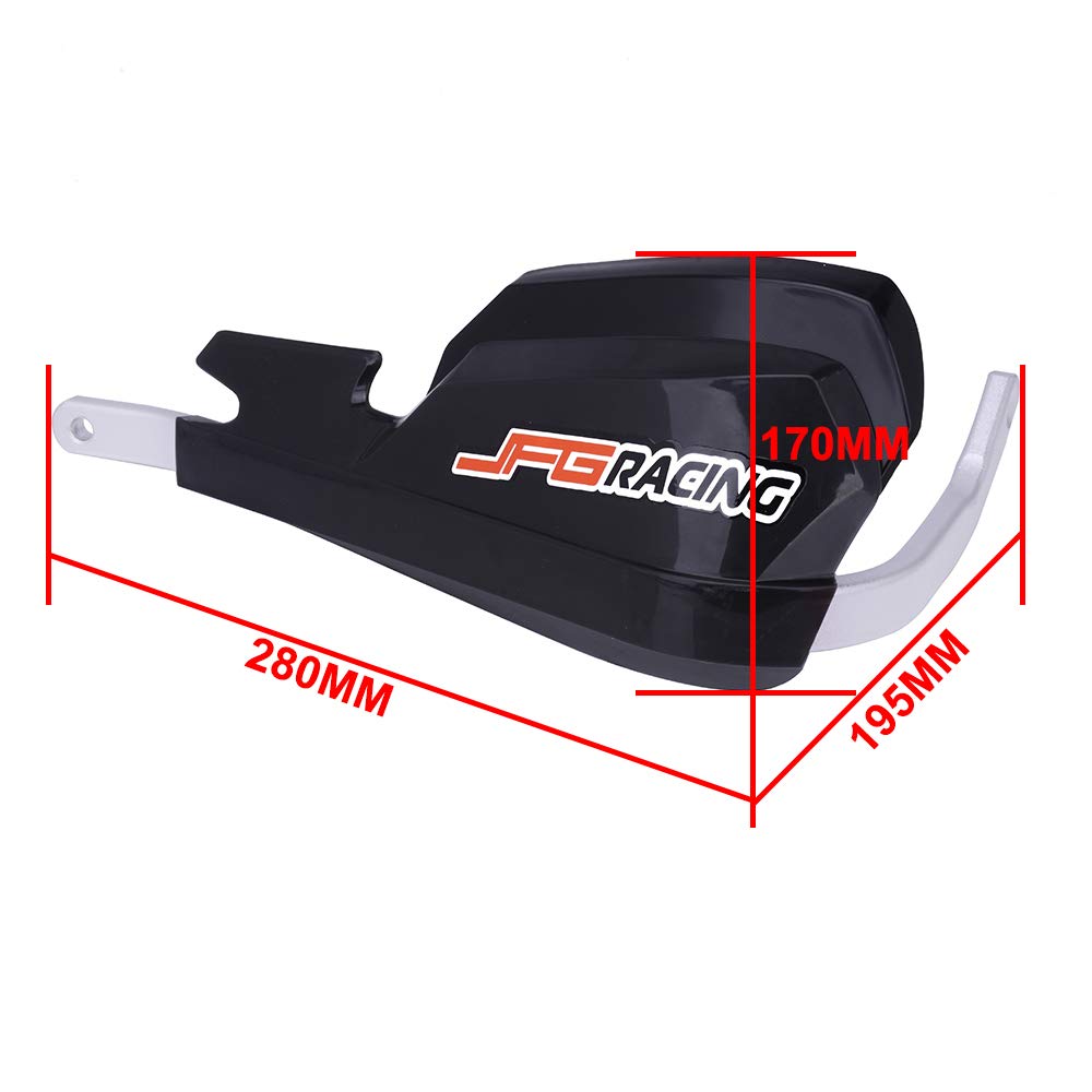 JFG RACING Handguards for Dirt Bikes - Universal 7/8in & 1 1/8in Handlebar - Red - Model Y151400542