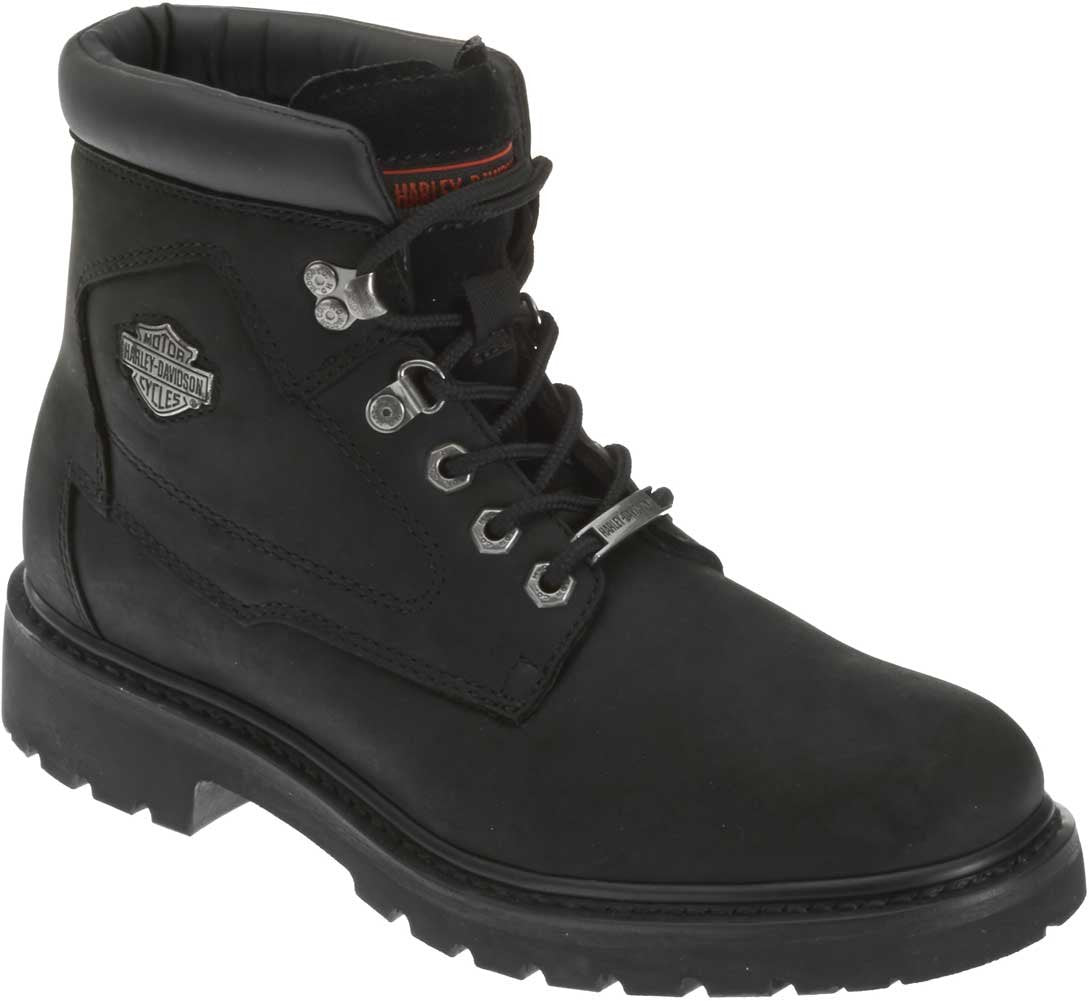 HARLEY-DAVIDSON FOOTWEAR Men's Badlands Leather Motorcycle Boot, 10.5 Medium, Black, Model D91005