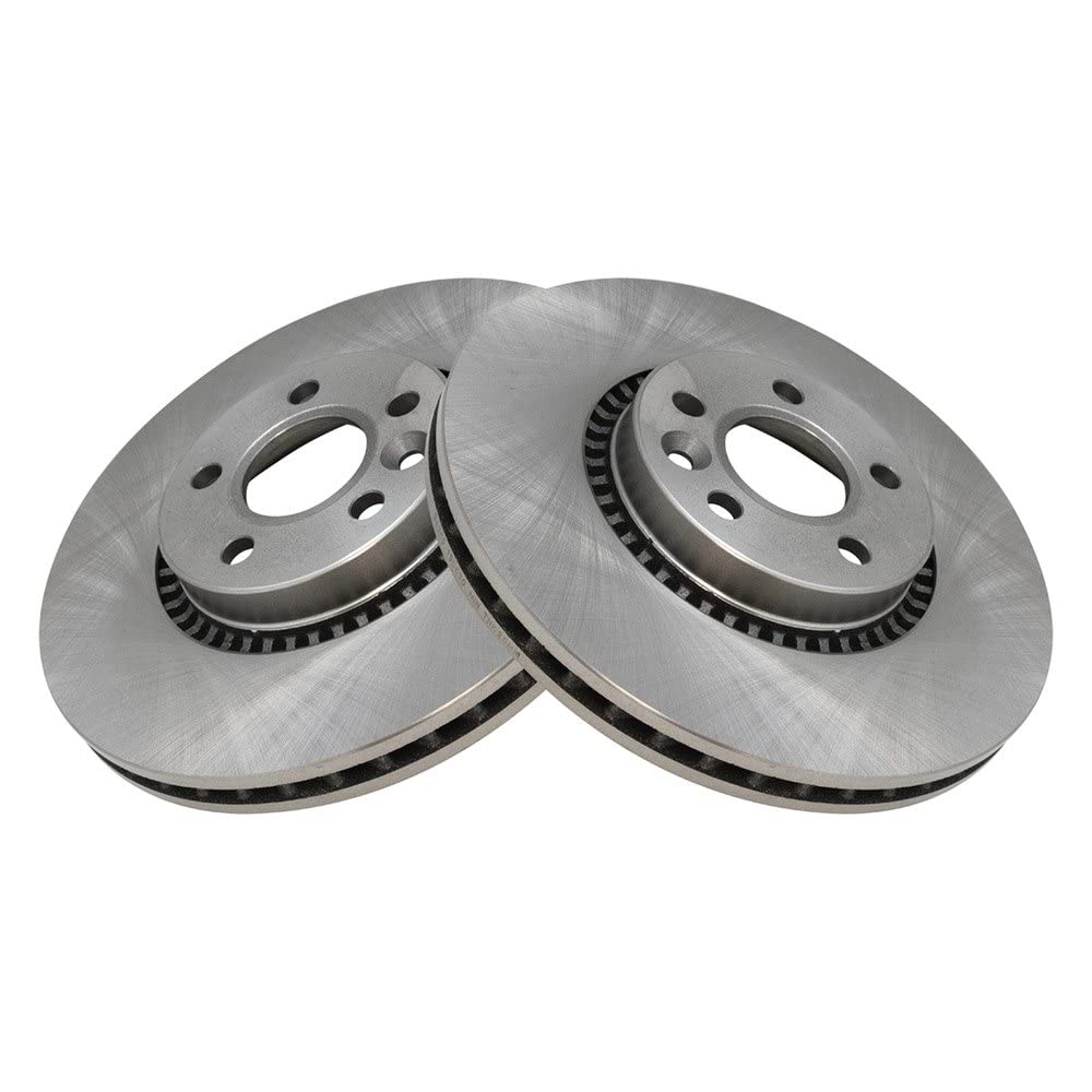 Trq Front Brake Rotors Set Vented Compatible With 2008-2015 Land Rover Lr2 2011-2018 Volvo S60 2016-2018 S60 Cross Country 2007-