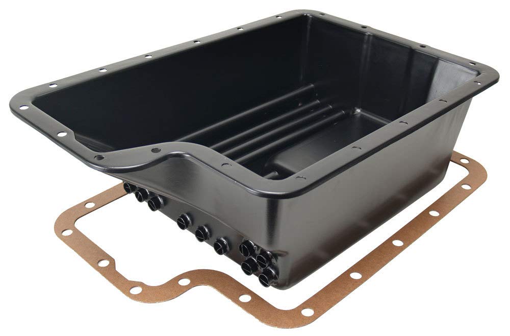 Derale Transmission Cooling Pan 14208 for Ford E4OD, 4R100, 5R110, Black