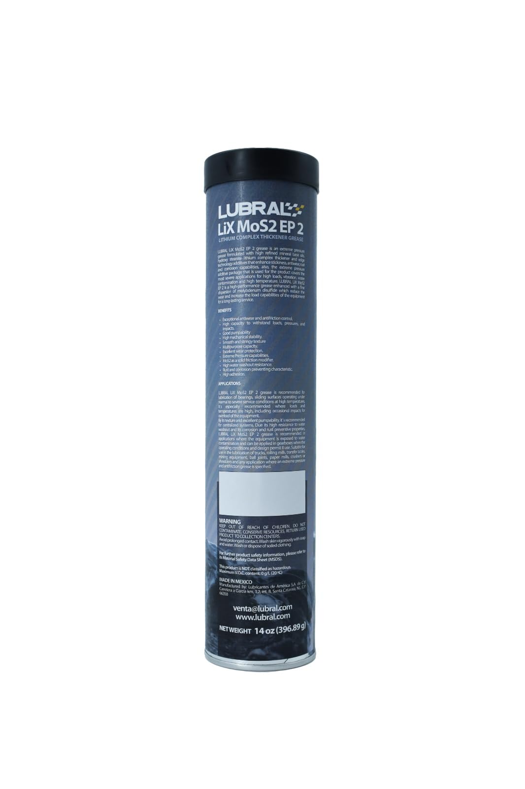 Lubral Lix Mos2 Ep 2 Grease | High-Performance Extreme Pressure Lubricant | Enhance Stickiness & Antiwear Capabilities | Unrival