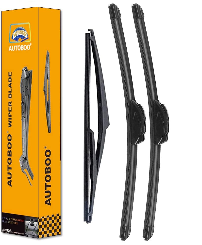 Autoboo 26''+17'' Windshield Wipers With 12'' Rear Wiper Blade Replacement For Nissan Rogue Pathfinder 2013 2014 2015 2016 2017