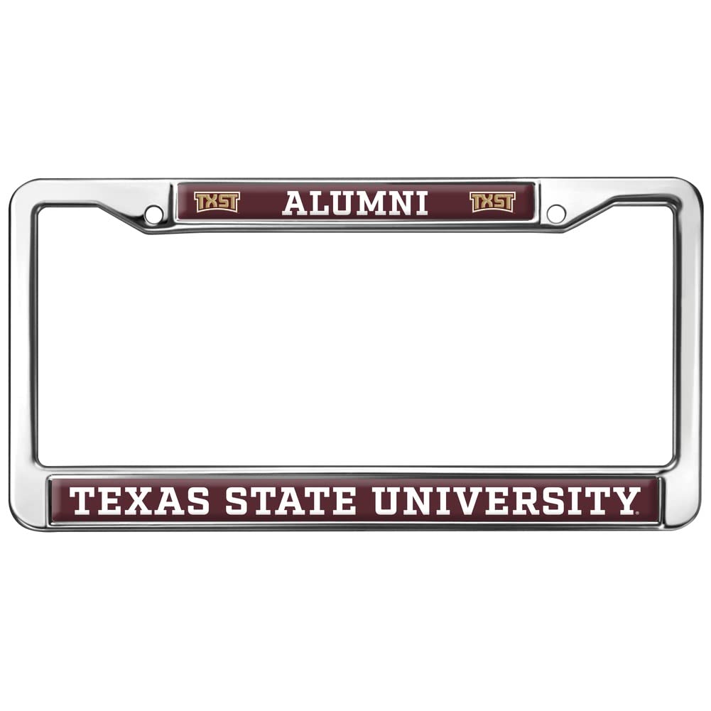Texas State University Alumni Logo Full Size Standard License Plate Metal Frame