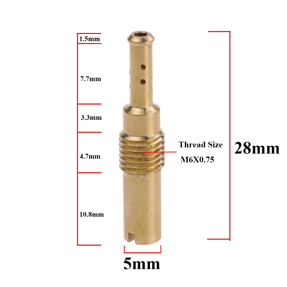 Glixal Slow Pilot Idle Jet For Keihin Oko Koso Cvk Gy6 Carburetor Atv Utv Buggy Scooter Moped Dirt Bike,32,35,38,40,42,45,48,50,