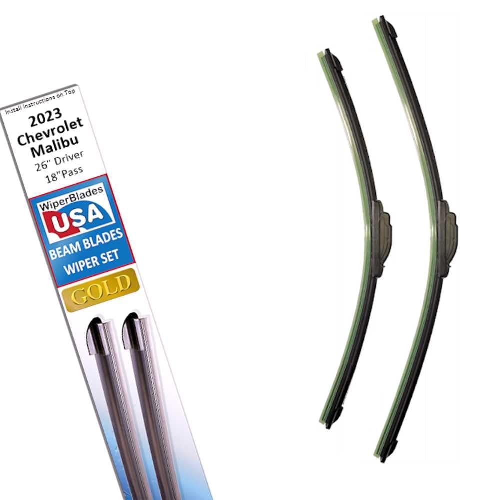 Beam Blade Wipers Set For 2023 Chevrolet Malibu Replacement Set - Wiperbladesusa Gold Beam Wiper Blades Wipers Set