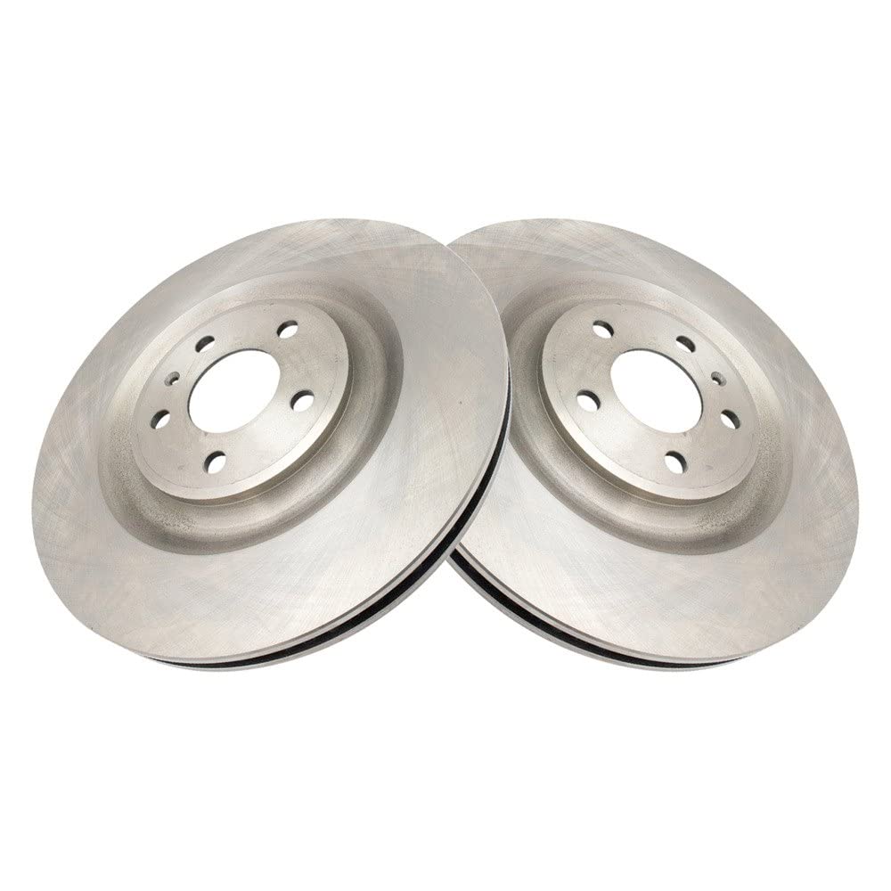 Trq Rear Brake Rotors Set Vented Compatible With 2019-2021 Audi A8 Quattro 2019-2022 E-Tron Quattro 2017-2022 Q7 Q8 2020-2021 S6