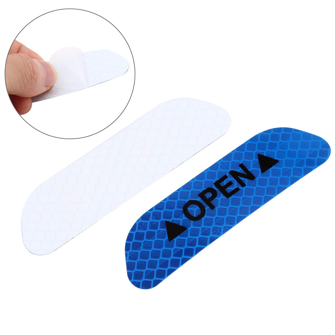 X AUTOHAUX Car Reflective Stickers Night Visibility Warning Reflective Door Open Sign Tape Universal Adhesive for Auto 9.5 x 2.5