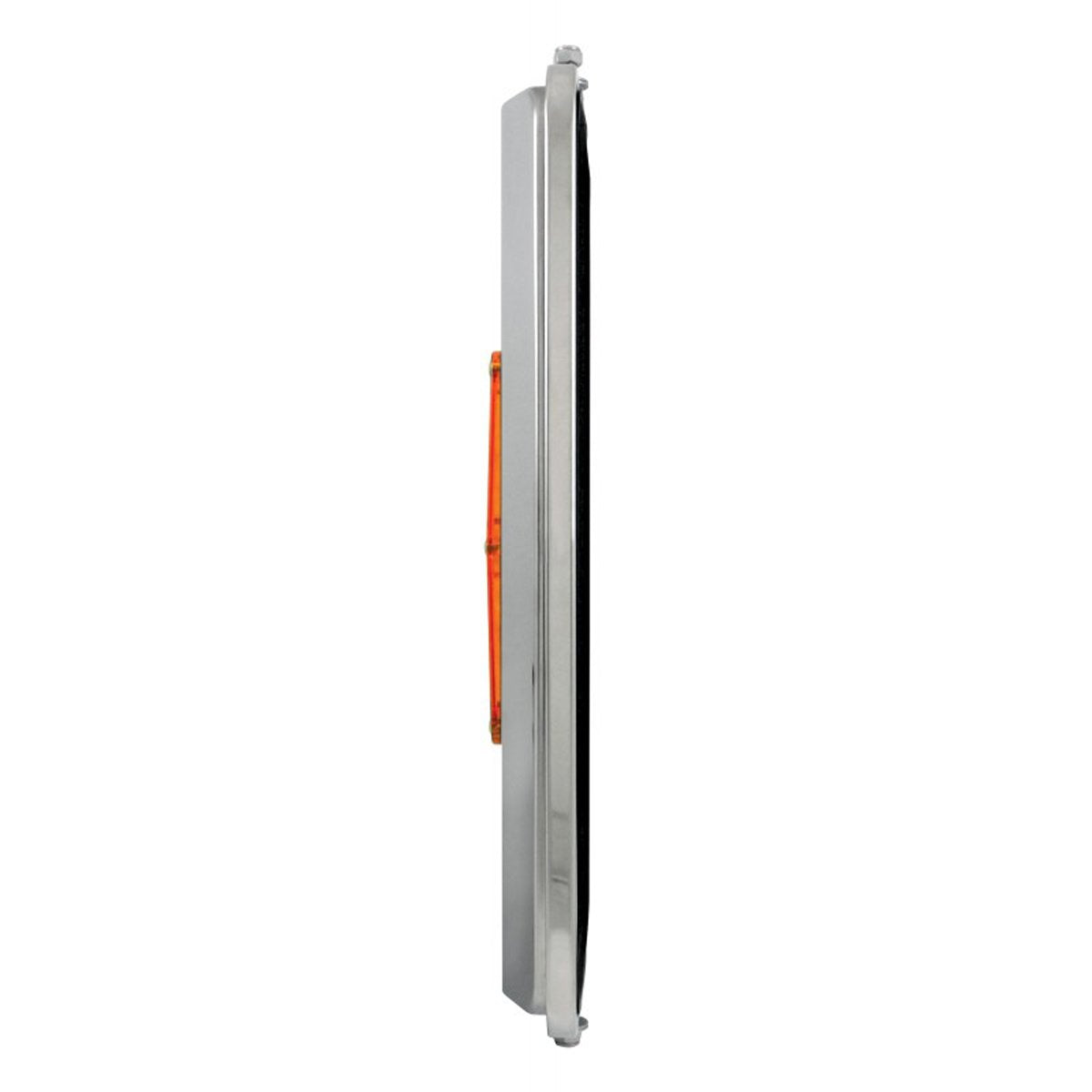 United Pacific 86501B Heated Stainless Steel Mirror - 7" x 16" West Coast LED