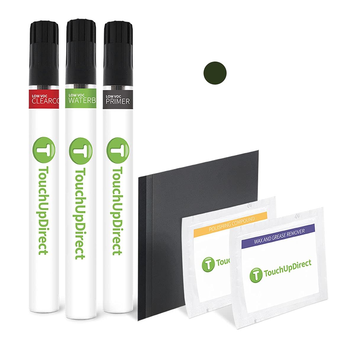 Touchupdirect C4E San Remo Green Metallic Compatible With Bmw Exact Match Touch Up Paint Brush - Platinum Kit