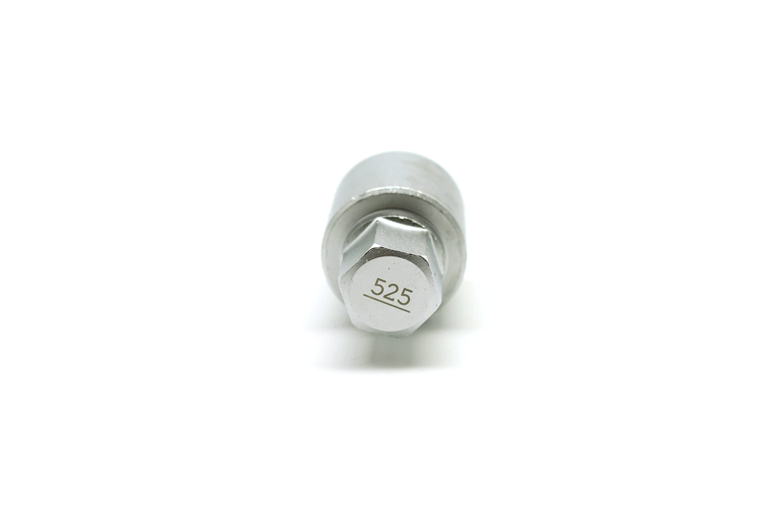 TEMO Wheel Lock Nut Screw Removal Key S3056 for VW Audi, Steel, Silver, Model 525, Anti-Theft Lugnut Socket