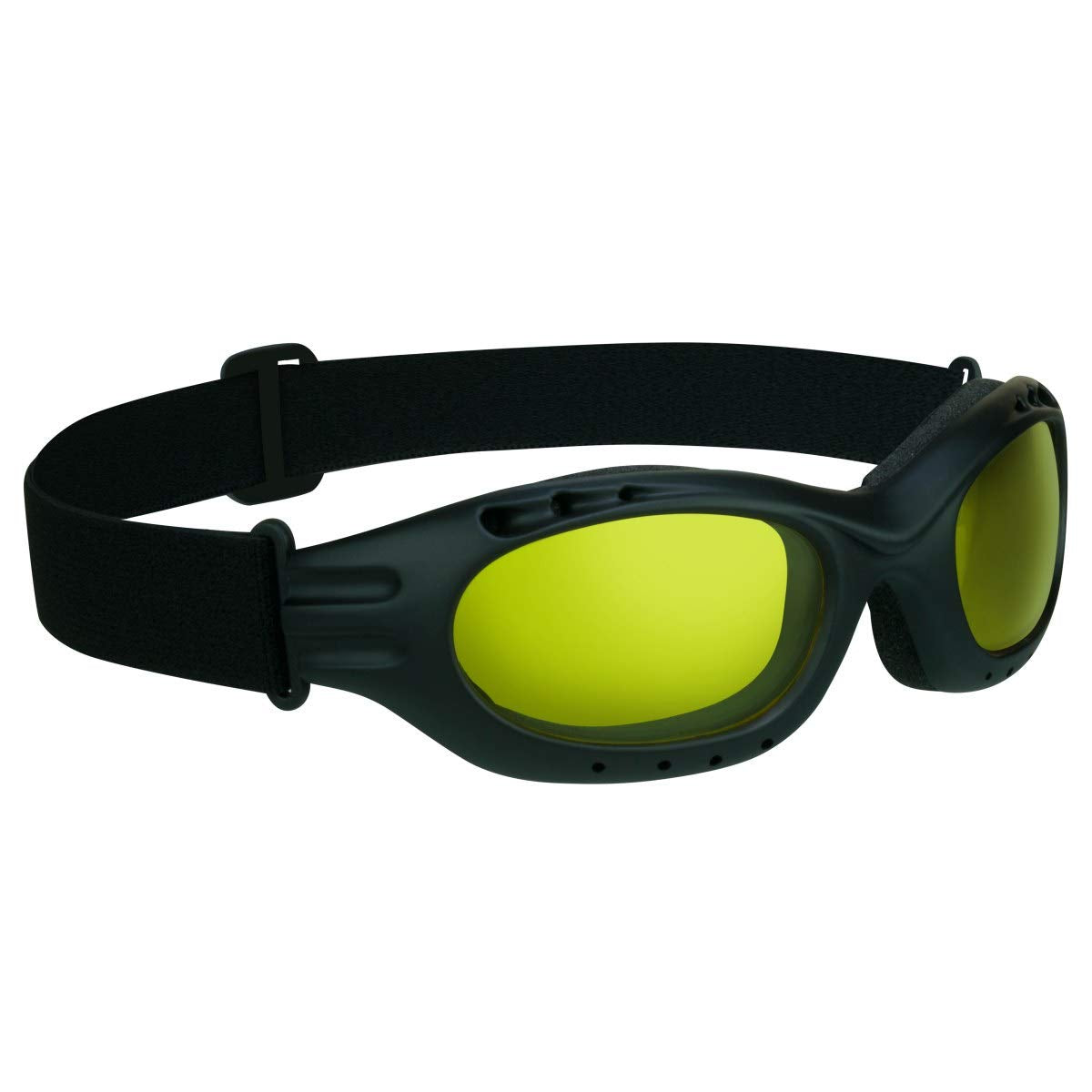 Bikershades Motorcycle Riding Goggles Glasses Biker Yellow Night Foam Cushion Adjustable Strap Ski Sky Diving