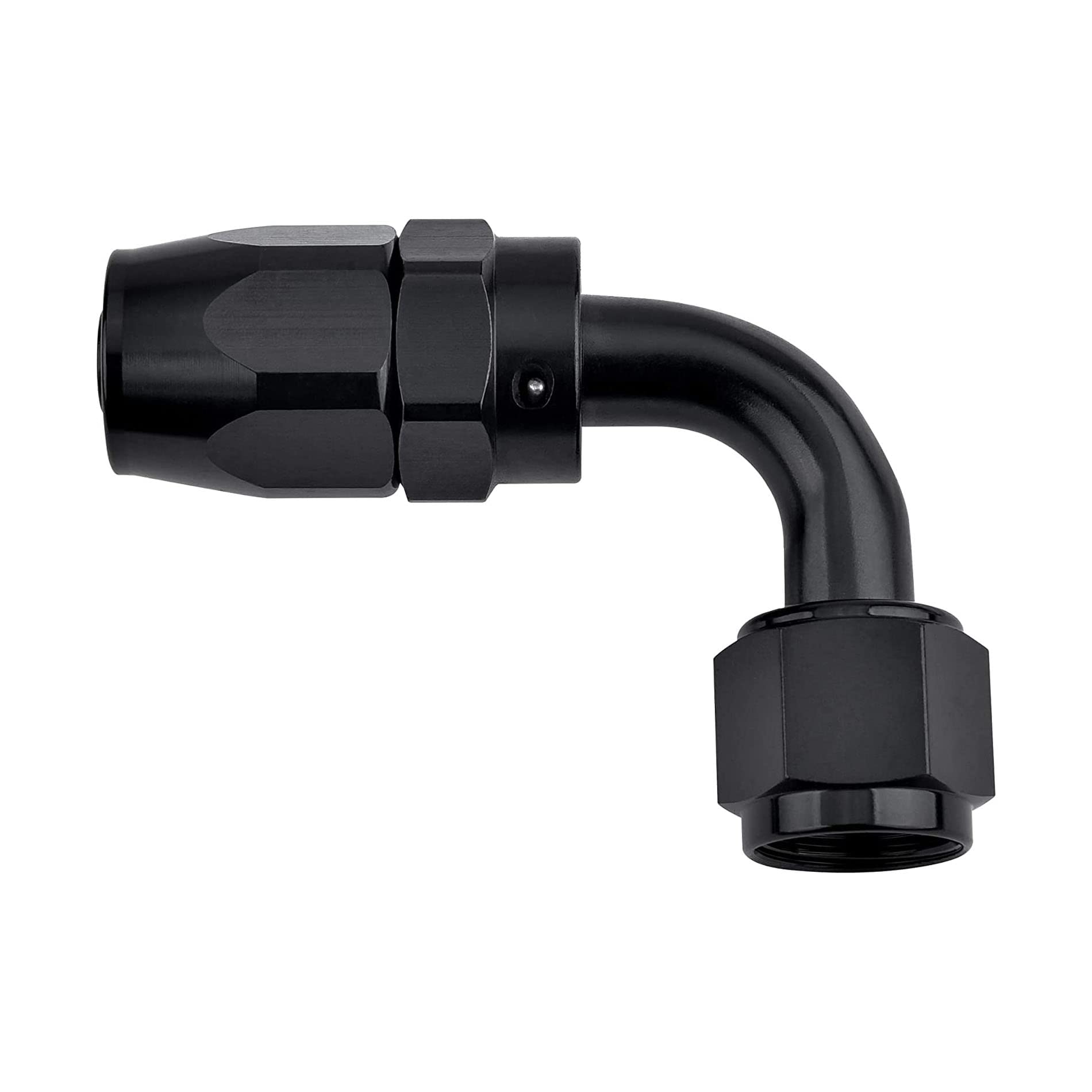 Evil Energy 4An Hose End Fitting 90 Degree Swivel For Cpe Braided Hose Black