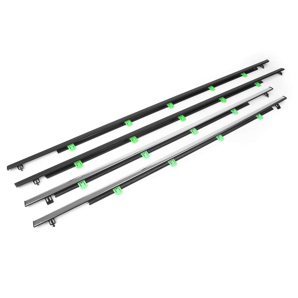 Gzyf 4Pcs Door Outside Weatherstrip Trim,Window Weather Stripping,Car Window Seal Belt For Honda Cr-V 2007 2008 2009 2010 2011, Replaces# 72450-T0G-A01 72410-T0G-A01 72950-T0G-A01 72910-T0G-A01