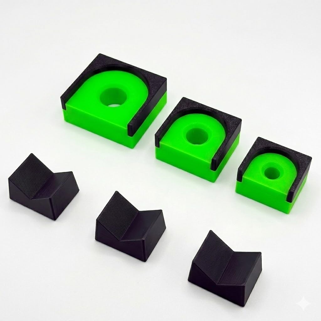 American3D Magnetic Ratchet Organizer (Black/Extreme Green, Combo - 3 Pack)