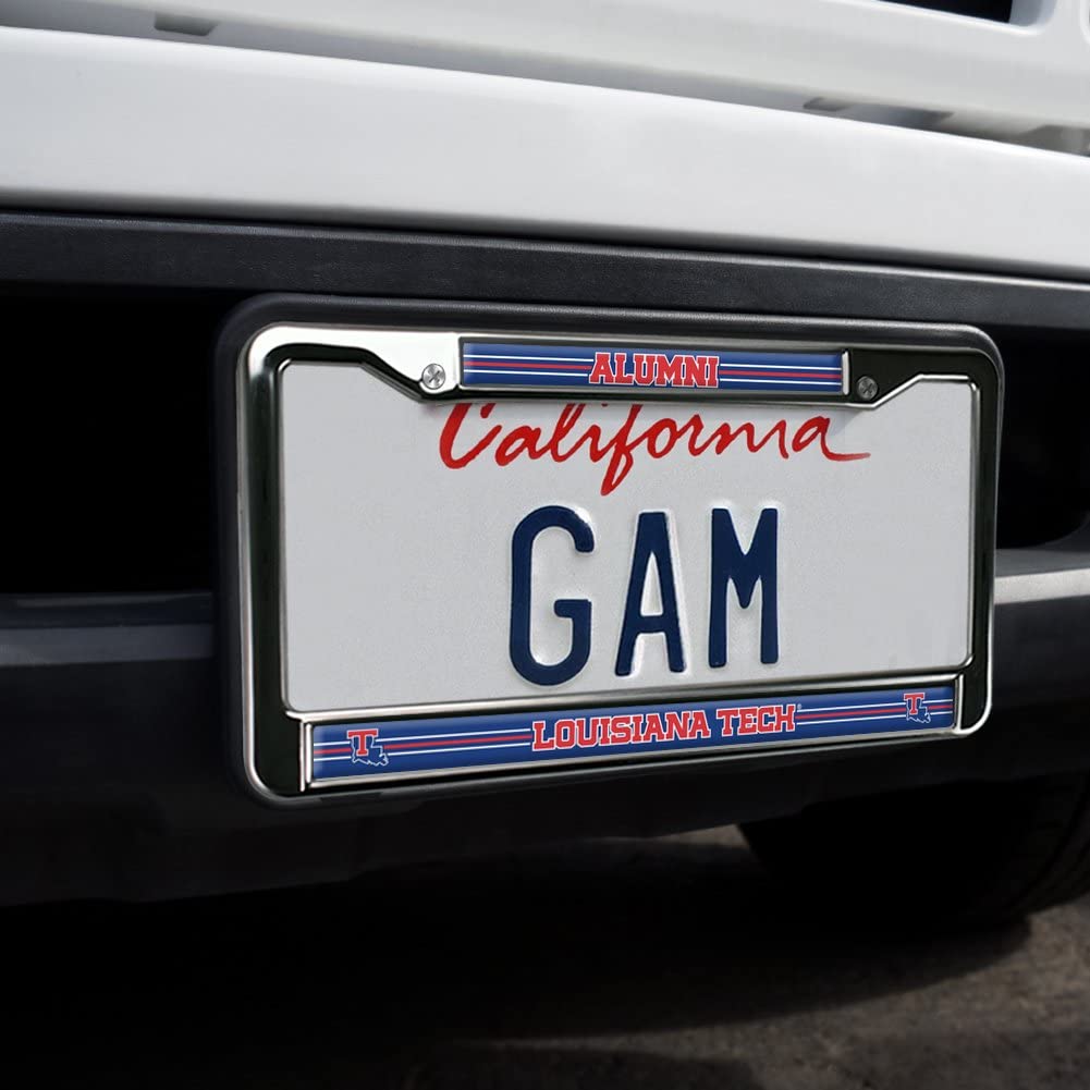 Louisiana Tech Alumni Logo Full Size Standard License Plate Metal Frame