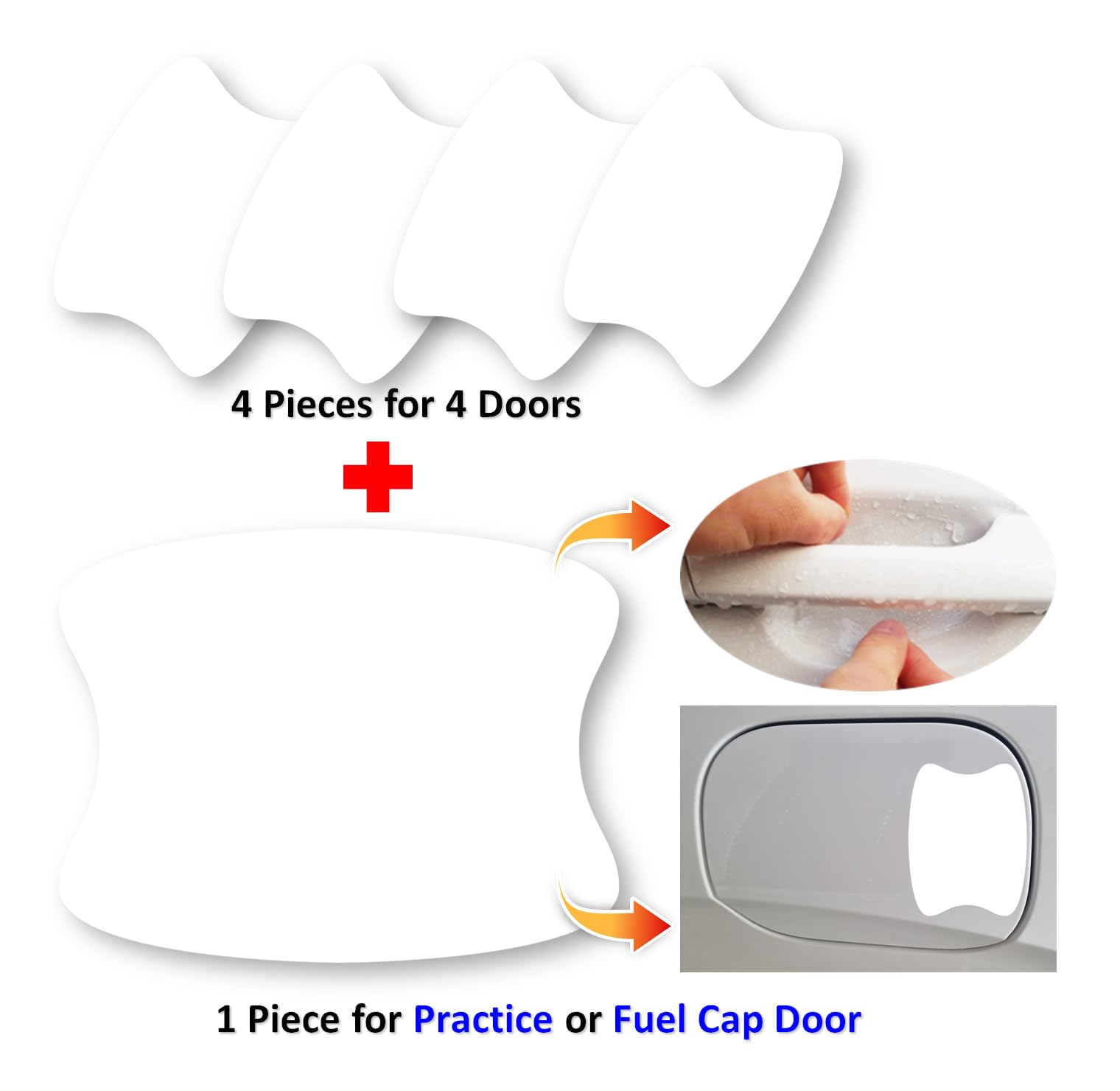 3M 5Pcs Car Door Handle Cup Protector/Sticker/Guard, 3M Ppf(Paint Protection Film) Pro Series, Clear(Transparent), Anti Scratch,