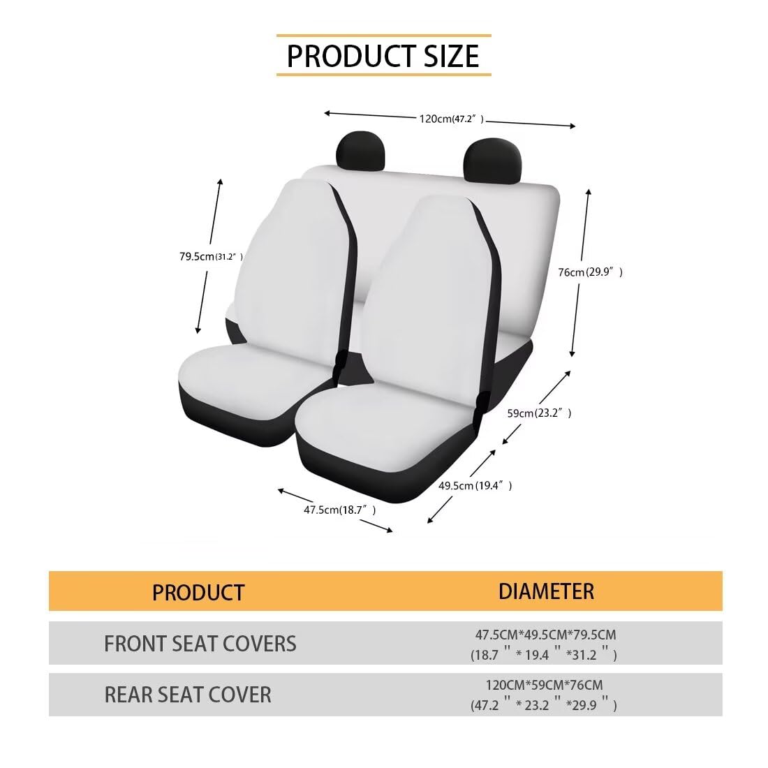 Howilath Novelty Blue Rose Thorns Women Auto Car Seat Cover for Cars,Trunks, Vans, SUV, Universal Fit for Most Vehicle