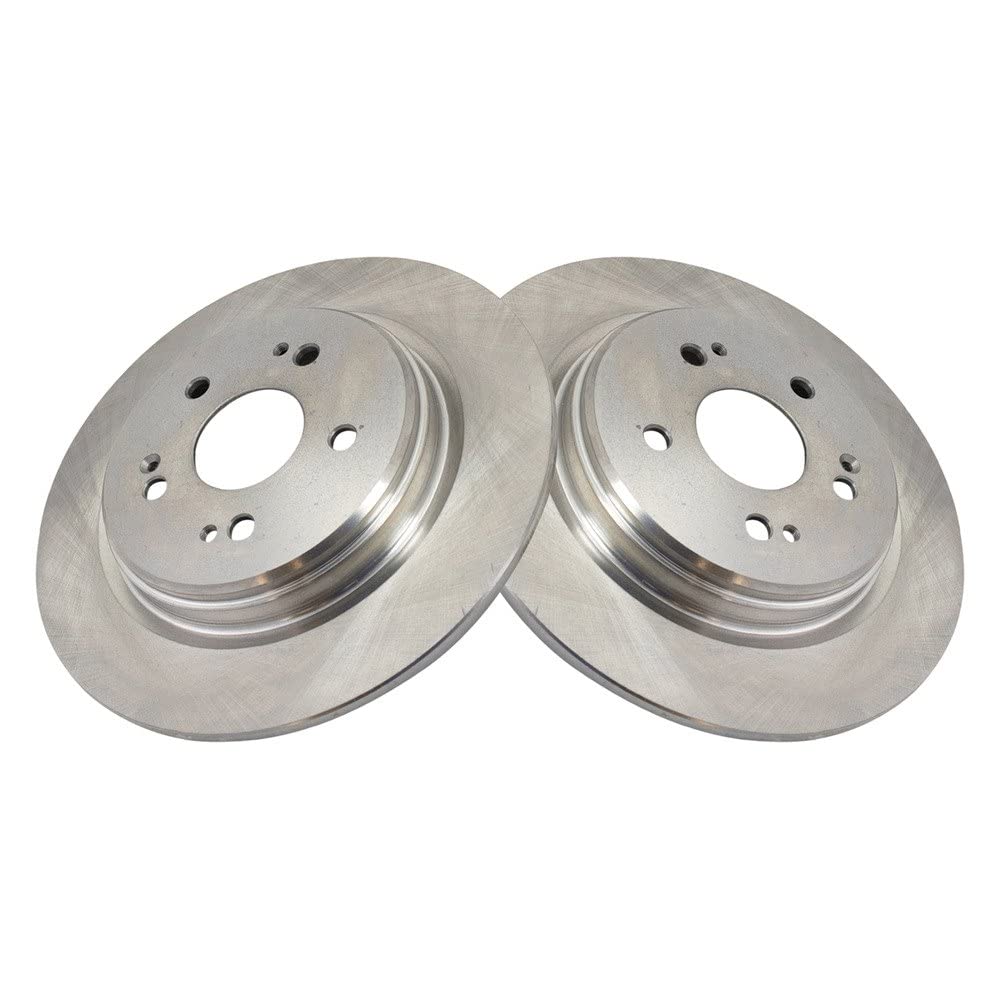 Trq Rear Brake Rotors Set Solid Compatible With 2015-2020 Acura Tlx 2017-2022 Honda Cr-V