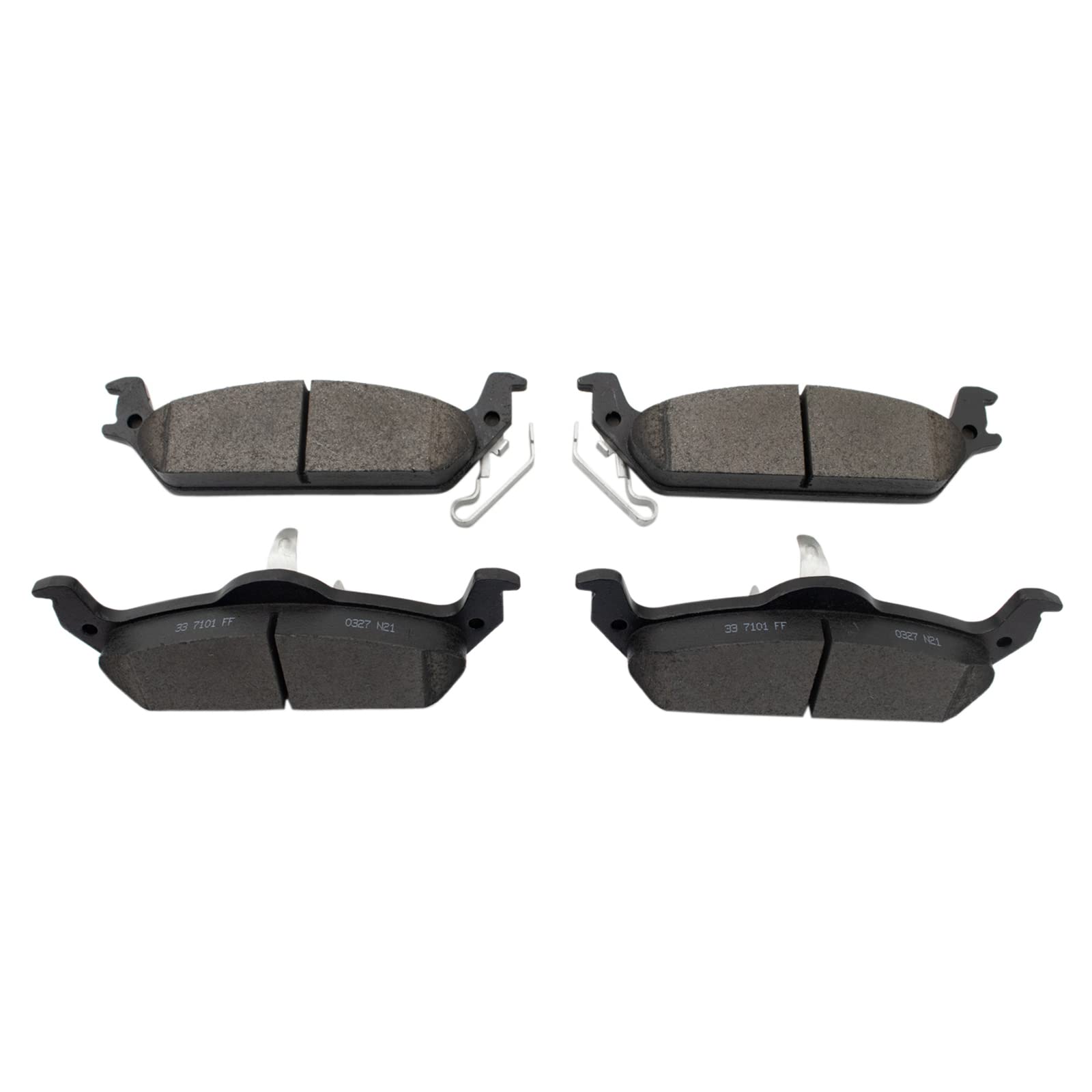 TRQ Rear Brake Pads Ceramic Compatible with 2002-2004 Dodge Dakota