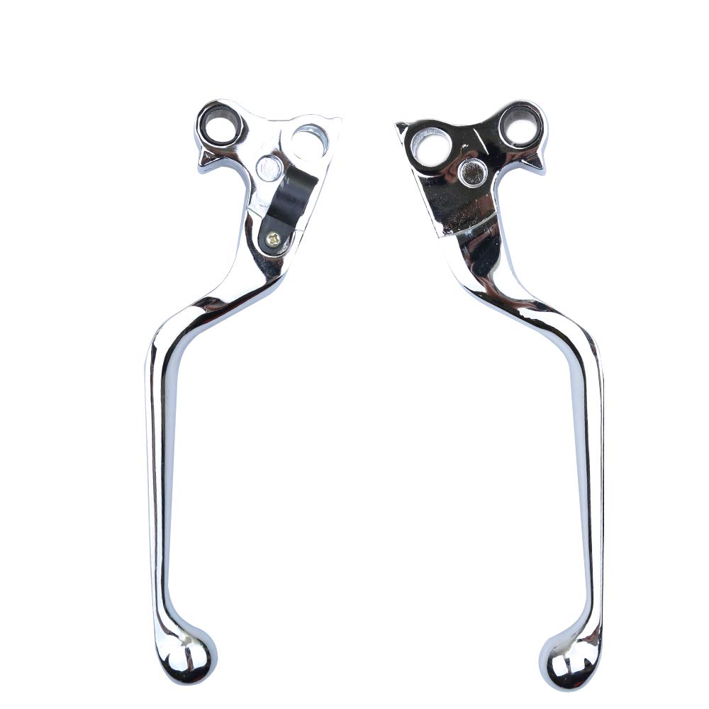 Vkinman Chrome Hand Levers Brake Lever + Clutch Lever Replacement For Harley Hand Controls 1996-2006