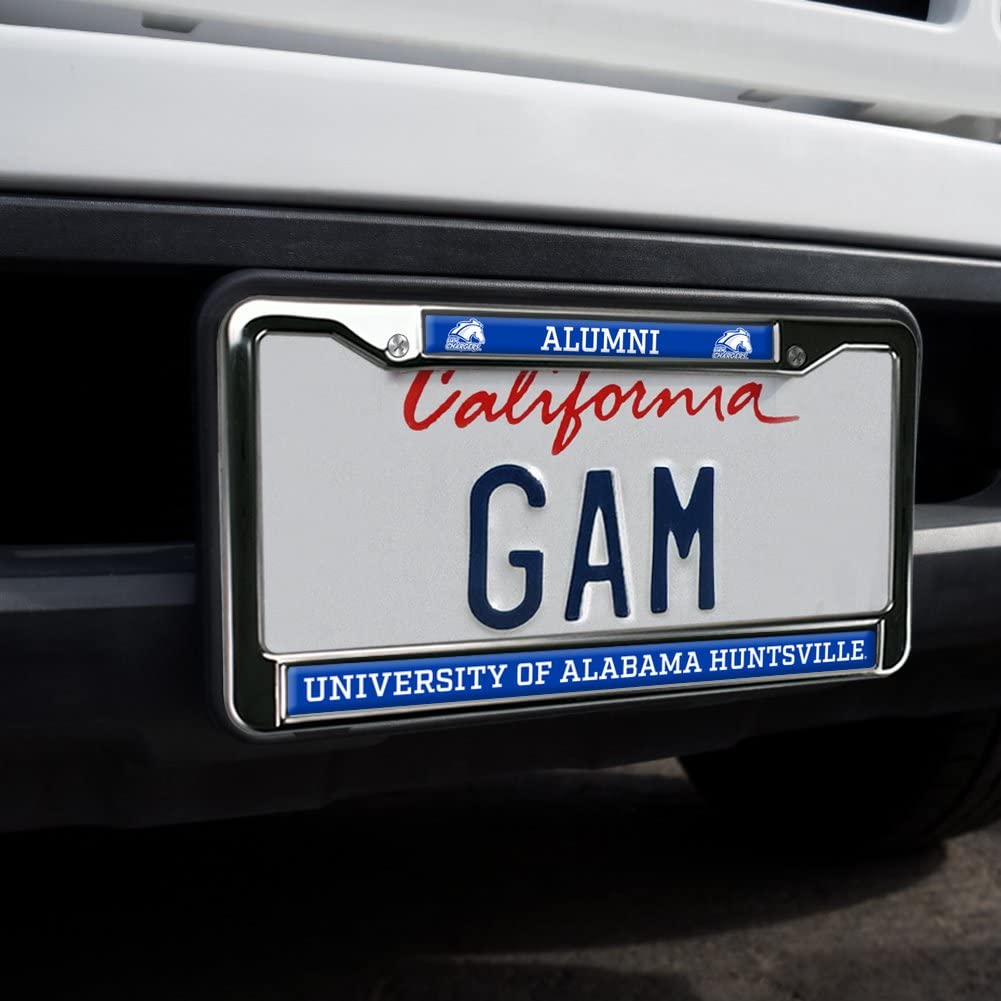Alabama Huntsville Alumni Logo Full Size Standard License Plate Metal Frame