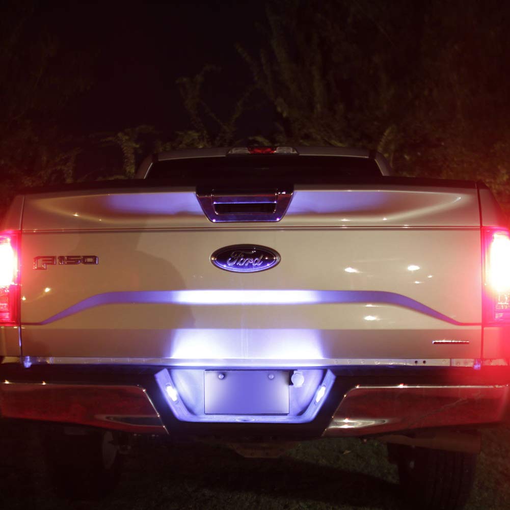 Gempro Led License Plate Lights For 2015-2020 F150 2017-2020 Raptor Rear Tag Lamp Assembly 2Pcs, 6000K White