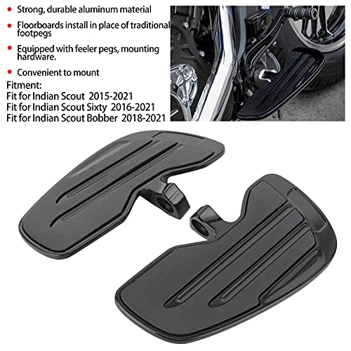 Aramox Motorcycle Footpeg,Aluminum Front Rider Floorboards Foot Pegs Footboard Accessory Kit Fit for Indian Scout/Sixty/Bobber 2
