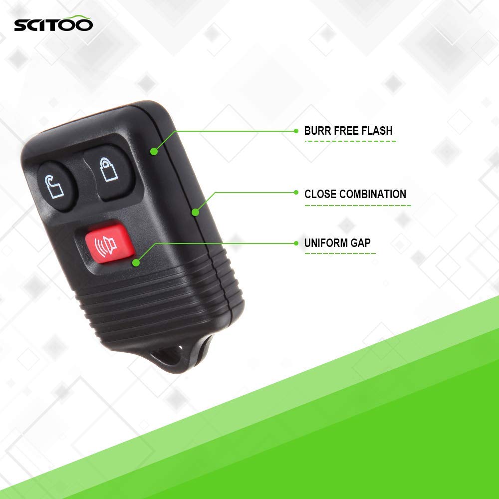 SCITOO 2 X Remotes Key Fob for F-150 for F-250 Super Duty for F-350 Super Duty for Escape for Expedition for Explorer for Edge f