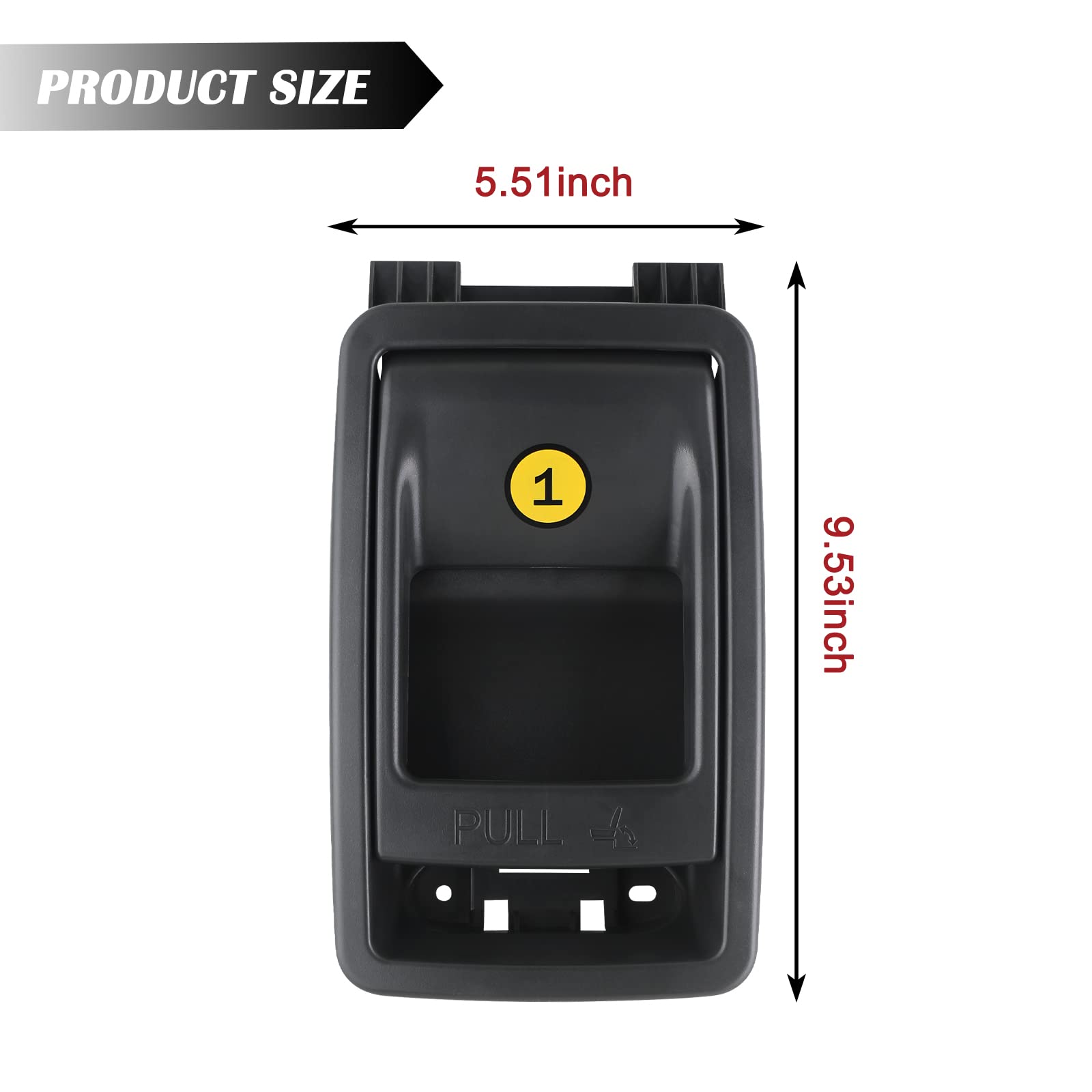 TQPONLY Folding Seat Latch Release Handle | Black | Compatible with 11-20 Toyota Sienna | Replaces 75220 72909-08011 | Model F03042-BL