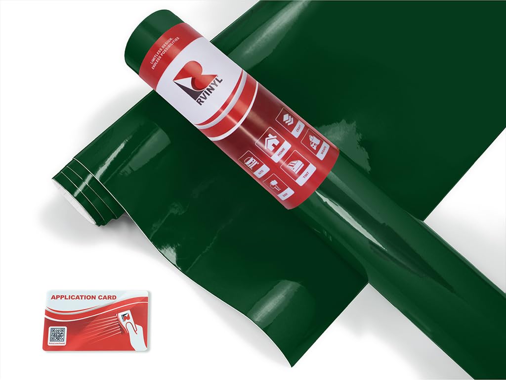 Avery Dennison Sw900 792-O Gloss Dark Green Supreme Wrapping Film Vinyl Vehicle Car Wrap Sheet Roll - (12'' X 60'' W/Application
