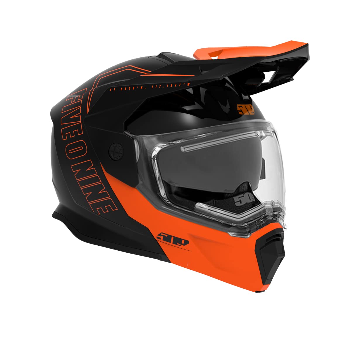 509 Delta R4 Ignite Snowmobile Helmet (Gloss Orange - Medium)