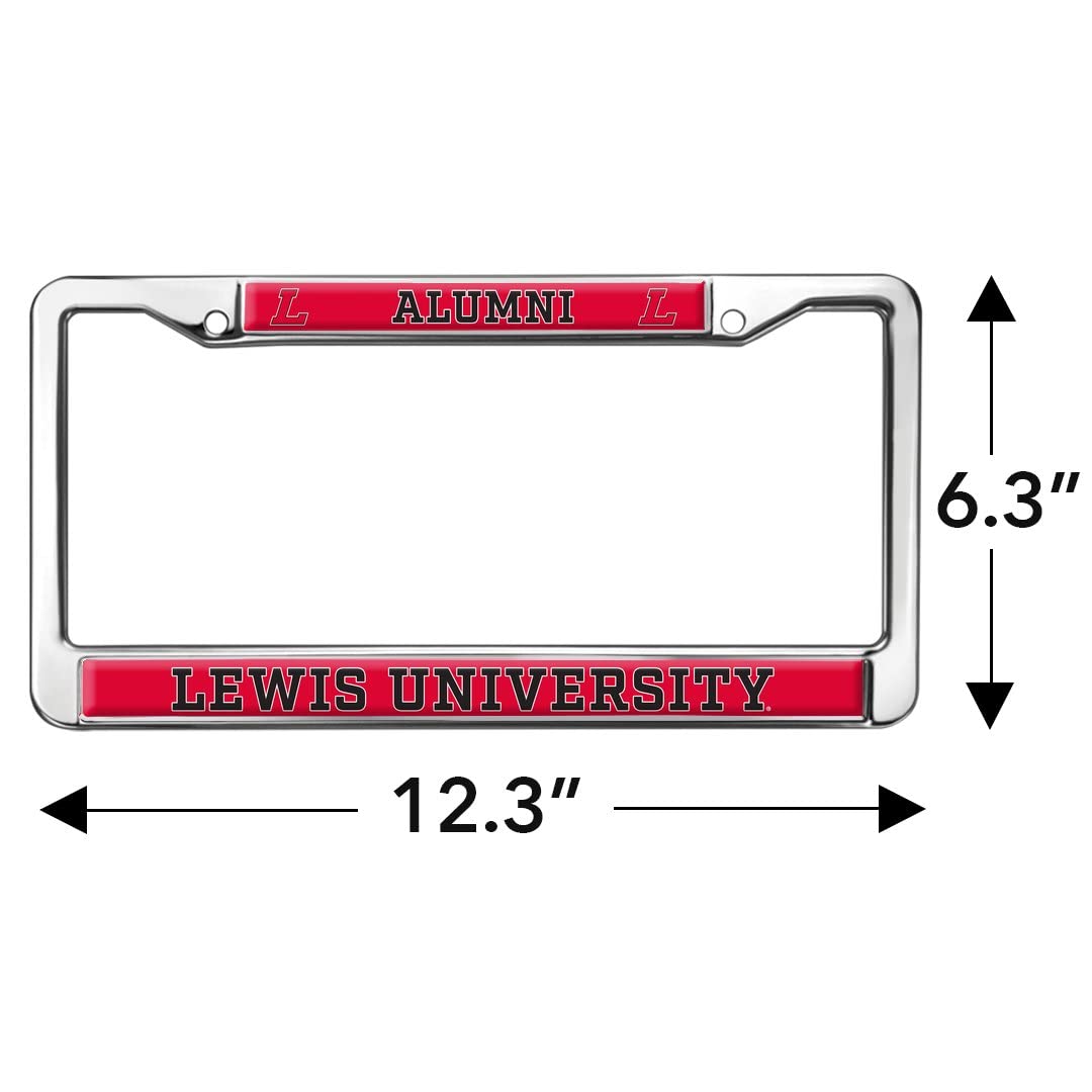 Lewis University Alumni Logo Full Size Standard License Plate Metal Frame