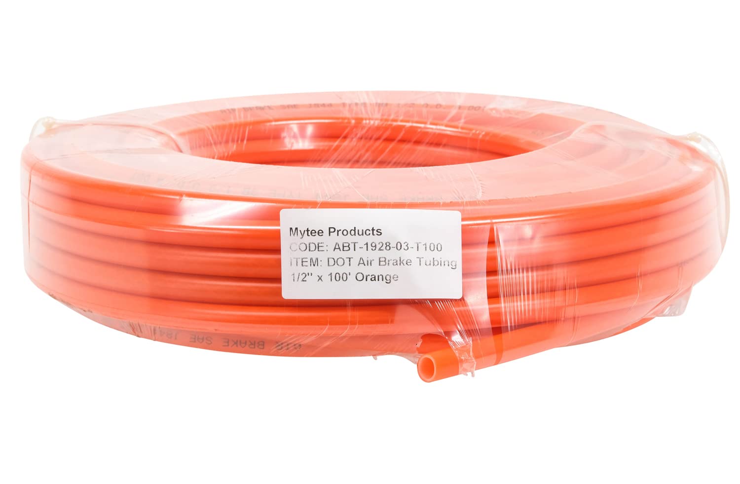 Mytee Products (2 Pack) 1/4'' Od X 100' Orange Sae J844 Nylon Air Brake Tubing Dot Approved | Pneumatic Nylon Line Hose For Brak