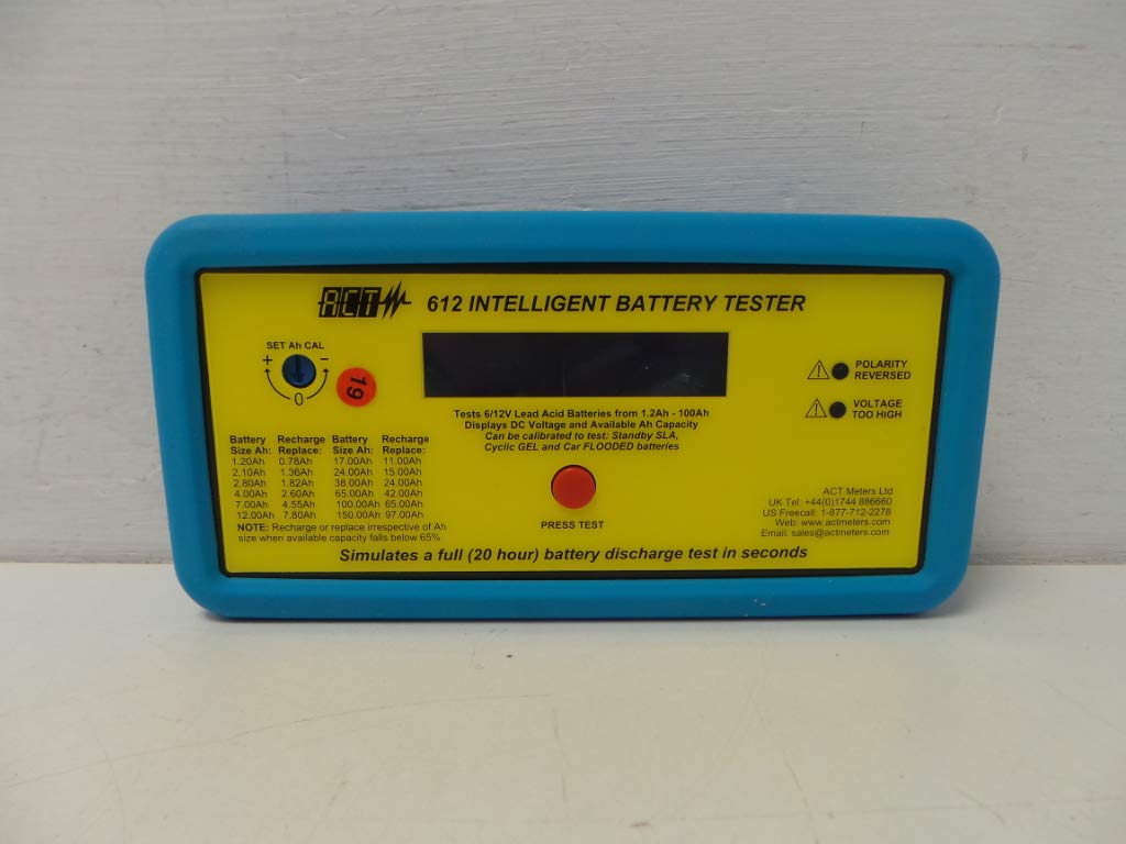ACT Meters ACT 612 Intelligent Lead Acid Battery Tester for SLA, Gel & Flooded Batteries - Gold
