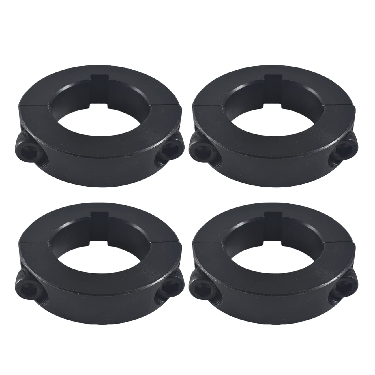 Sjvlxhi 4 X 1 1/4' Lock Collar Clamp Go Kart Axle Bearing Collars Sprocket Hub Locks