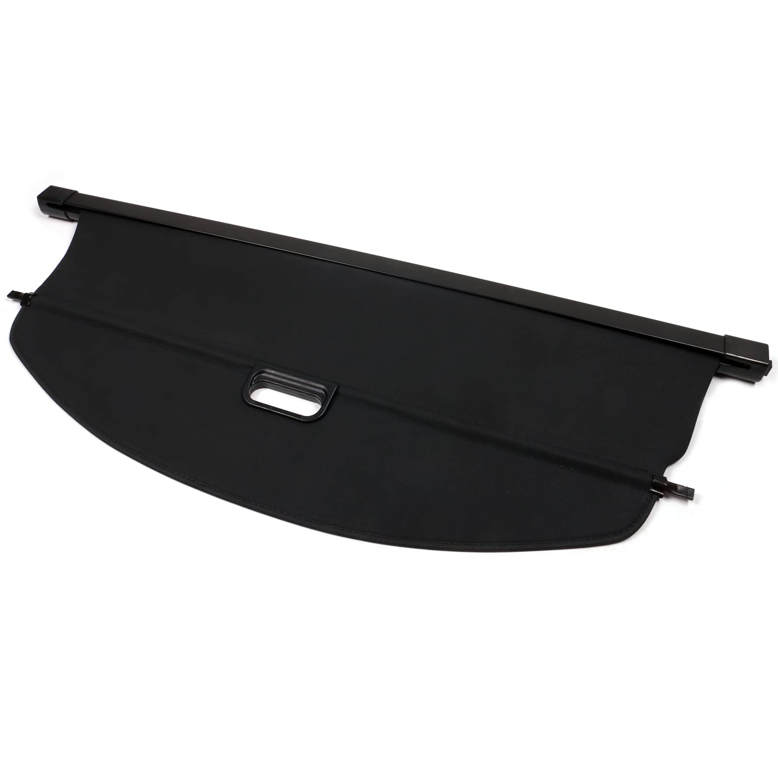 Cargo Cover Compatible with 2013-2018 Acura RDX, Unpainted Black Vinly+Aluminum Rod Rear Tonneau Cover Retractable by IKON MOTOR