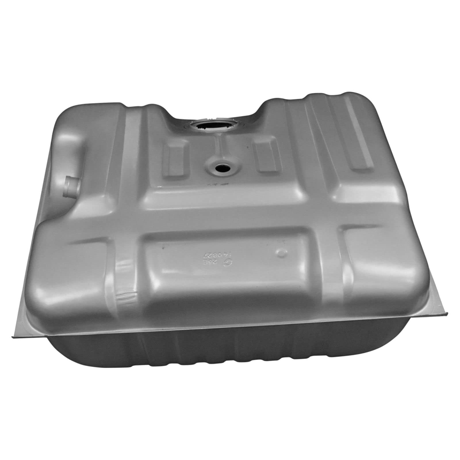 TRQ Rear Gas Fuel Tank - 38 Gallon, Alloy Steel, Compatible with 1987-1989 Ford F-150, F-250, F-350, Model FTA07573
