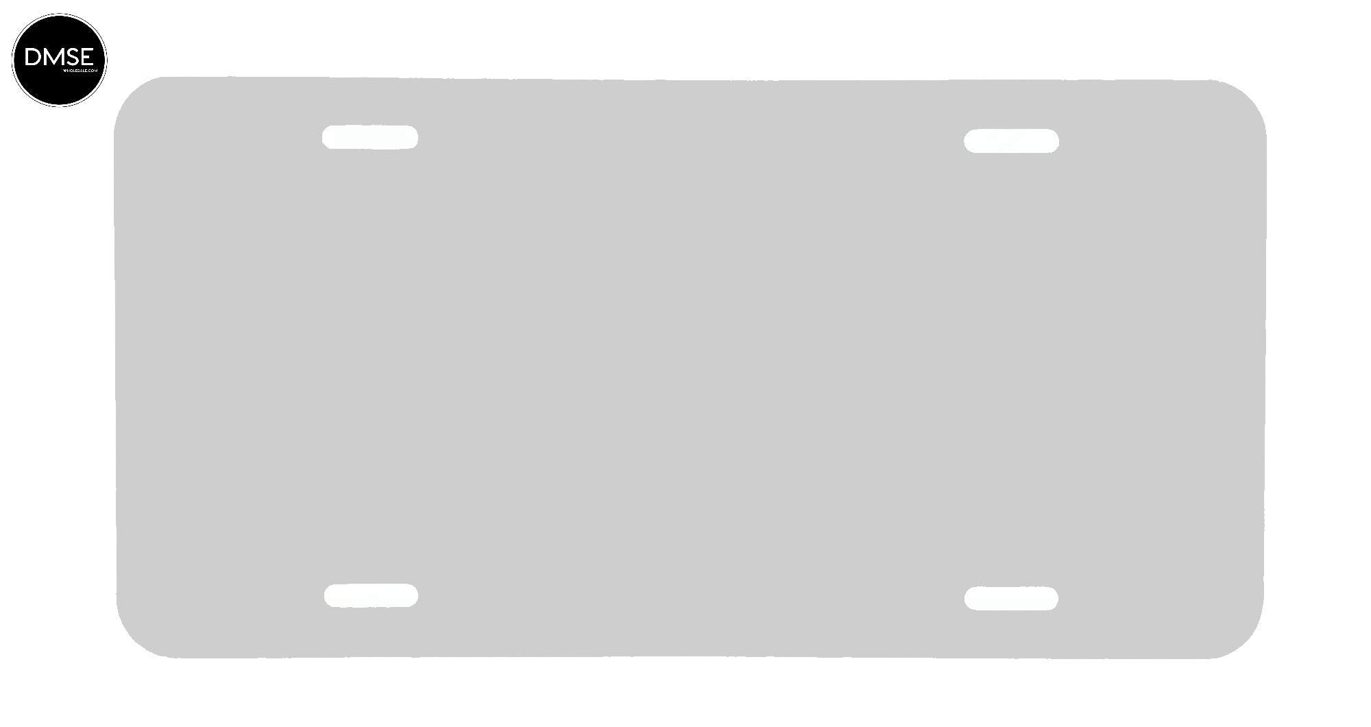 DMSE Wholesale White Blank Metal Aluminum Automotive License Plate Plates Tag for Custom Design Work  0.025 Thickness/0.5mm  U