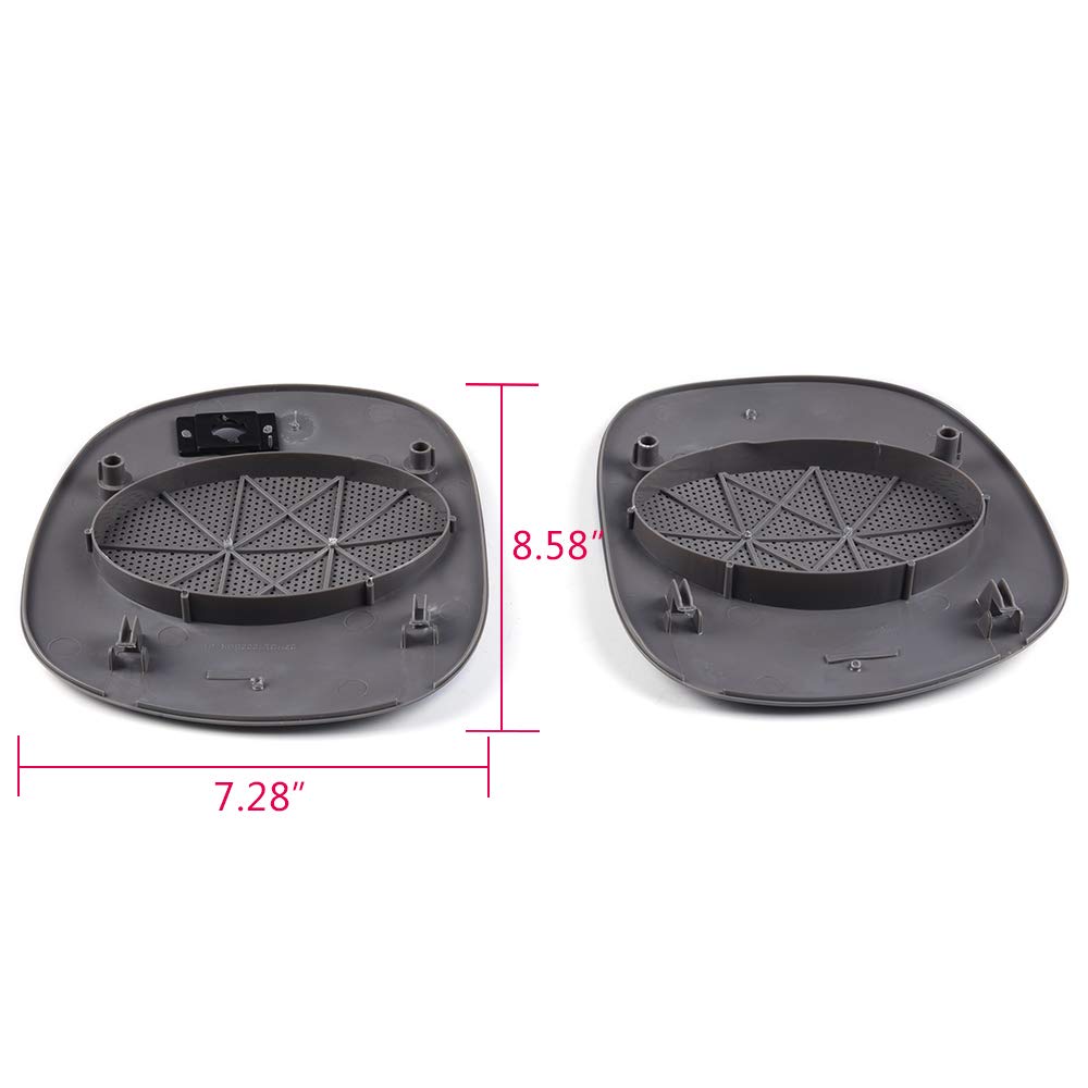 G-Plus Gray Dash Speaker Cover Grille Grill Compatible With Chevy S10 Blazer/Gmc Jimmy Sonoma/Oldsmobile Bravada 1998-2005 Left & Right Side 15046446