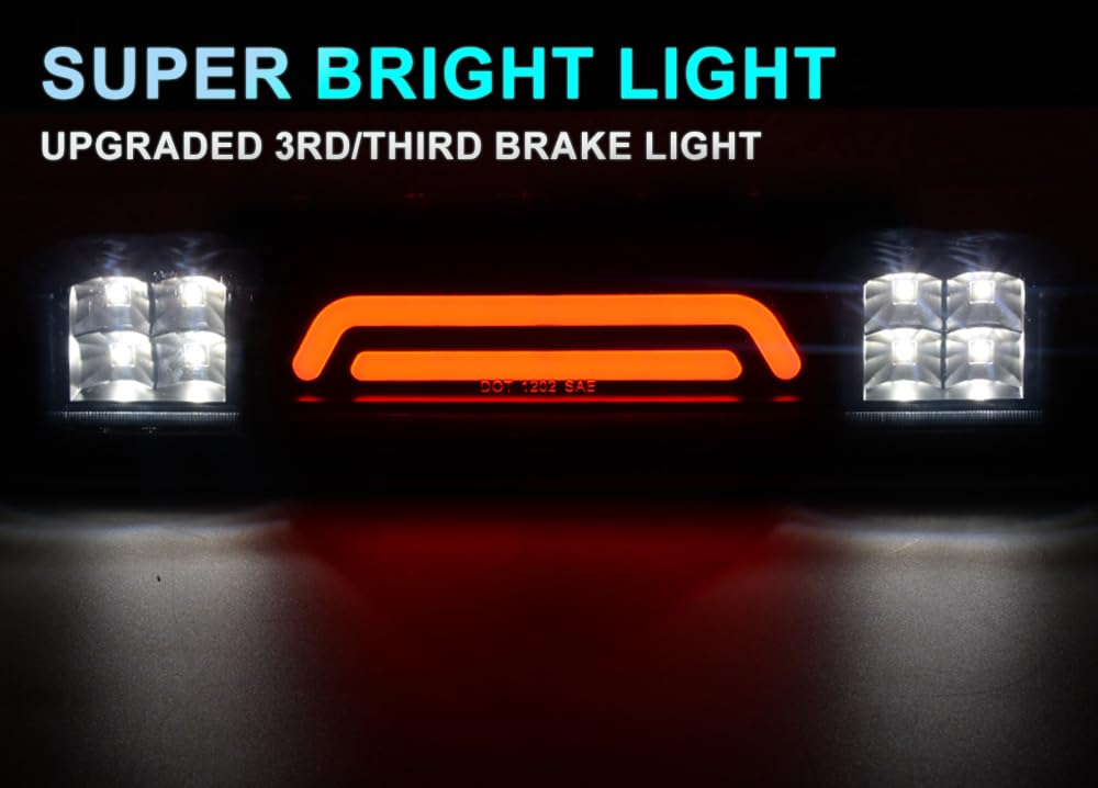 PIT66 LED 3rd Brake Light for Ford F150 Lobo 04-08, Explorer Sport Trac 07-10, Lincoln Mark LT 06-08, Smoky Lens,