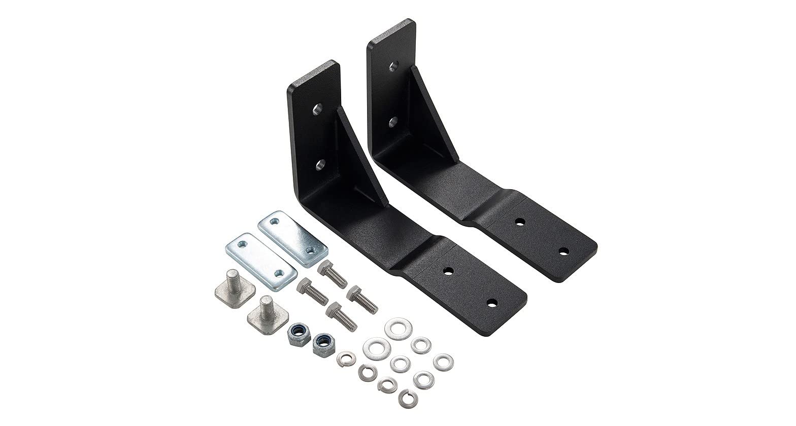 Rhino-Rack Sunseeker Angled Down Awning Brackets For Flush Vortex Bars, Powder Coated Stainless Steel, Black (32127)