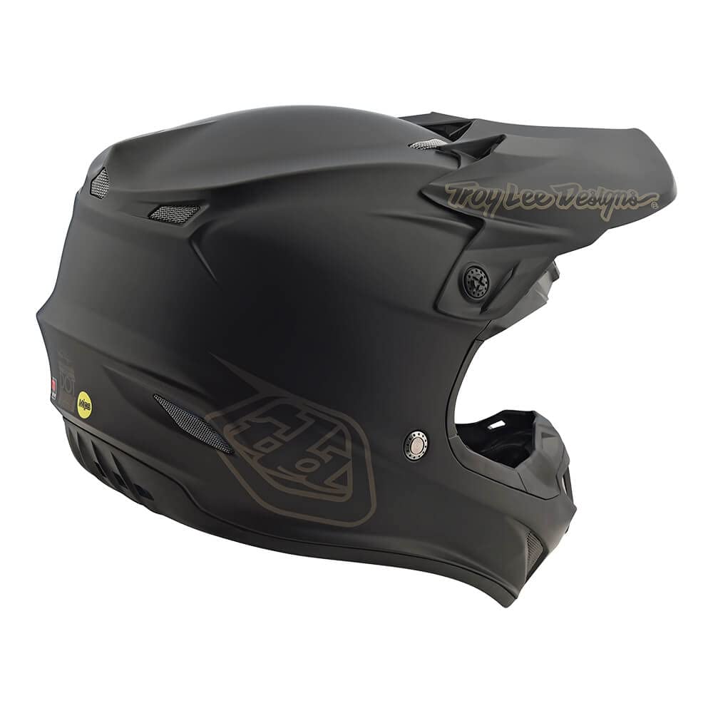 Troy Lee Designs SE4 Motocross Helmet - Polyacrylite, Medium, Mono Black, Model 109490203