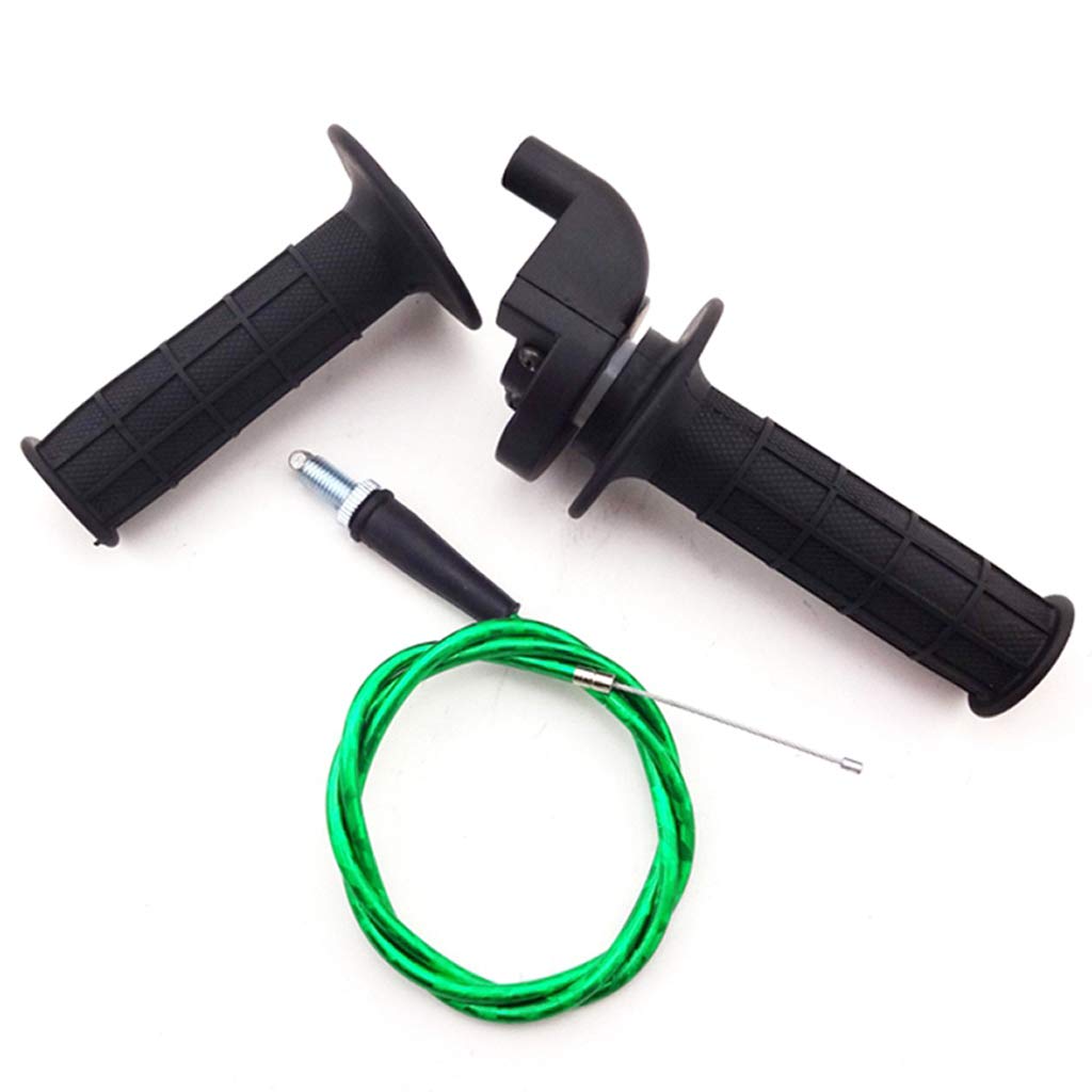 Tc-Motor 7/8'' Green Twist Throttle Cable Black Hand Grips For Pit Dirt Bike Xr Crf Klx Baja Apollo Ssr Thumpstar Stomp Dhz 50Cc
