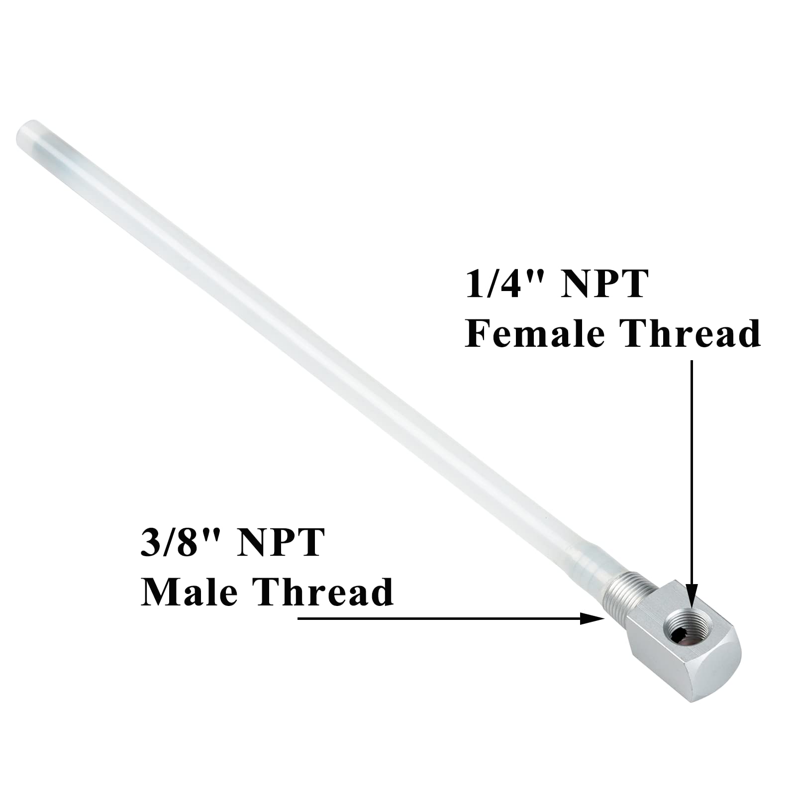 Aongch 7-0948 Fuel Withdrawal 12 Inch Depth Standard Universal Boat Gas Tank Tube With Strainer, Length-Adjustable Rigid Polyethylene Fuel Tube