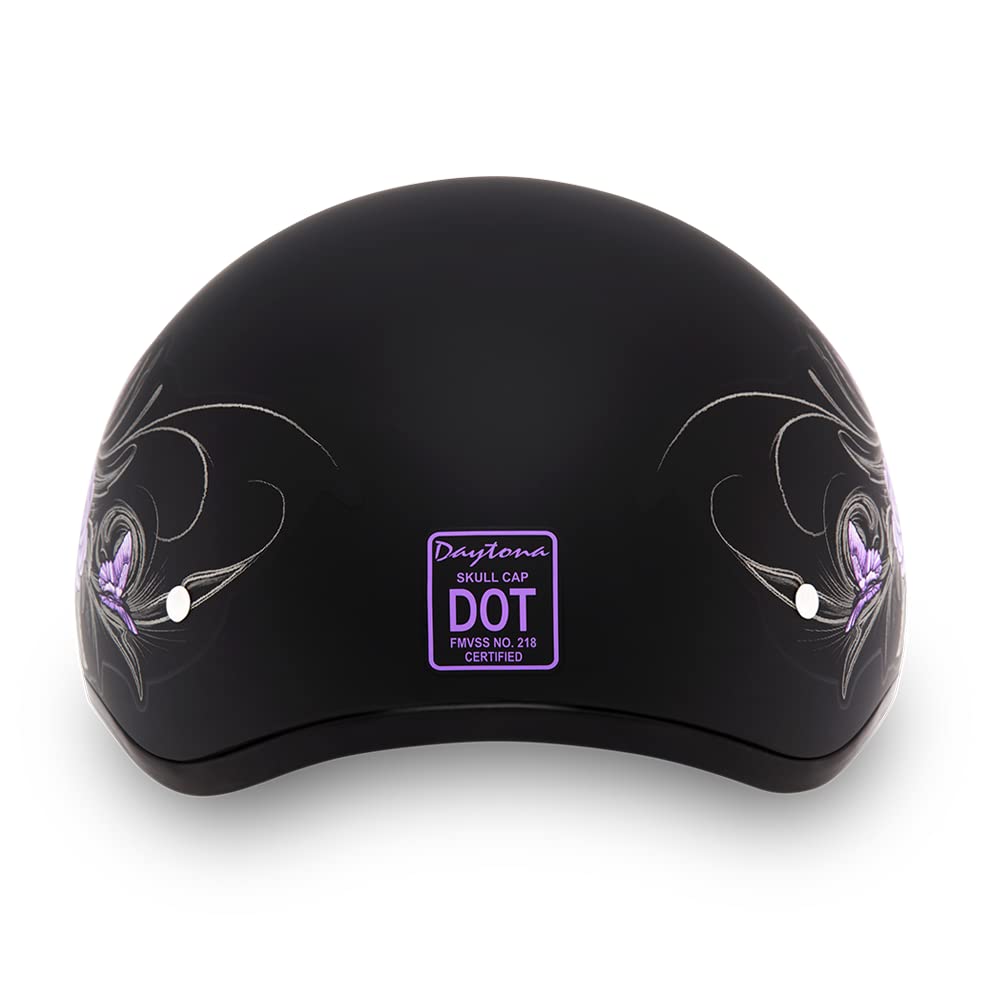 Daytona Helmets Half Skull Cap Motorcycle Helmet - Dot Approved [Wild At Heart] [Xl]