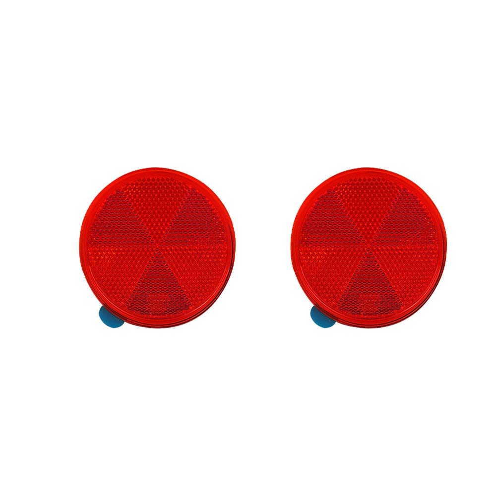 BAR AUTOTECH Stick-on Round Marker Reflectors - Universal Use Safety Spoke Reflective Stickers Adhesive Quick Mount Custom Acces